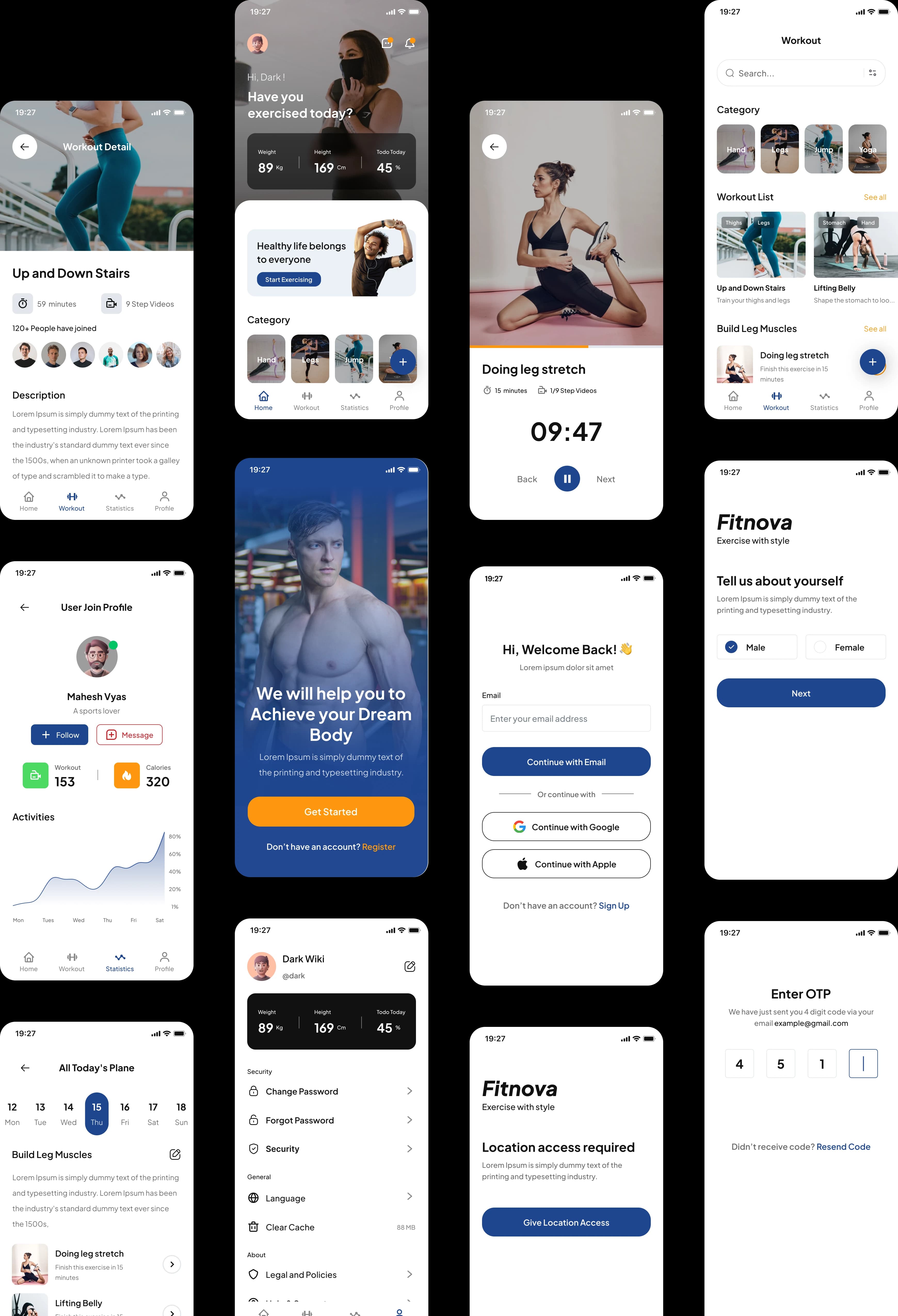 Fitnova Platform Interface